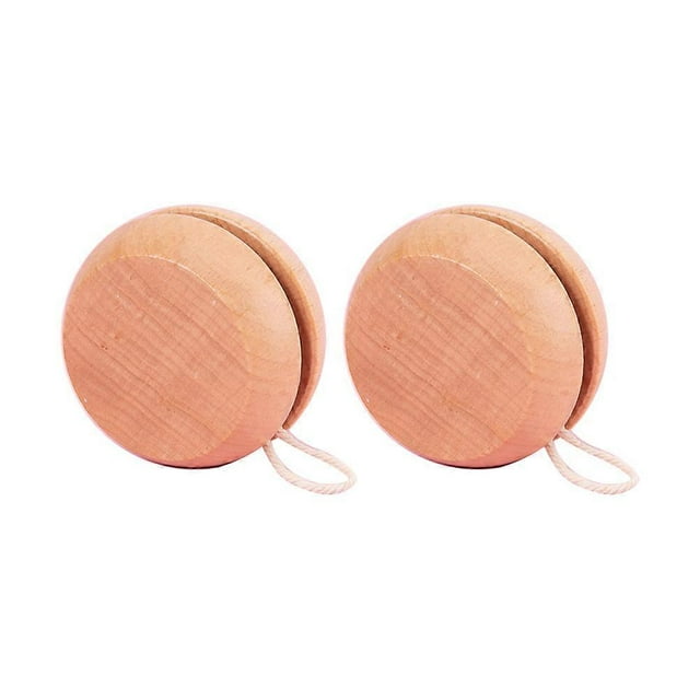 Wooden Yo-yo Toys 2PCS Adorable Animal Yo-yo Toys Ideal For Kids Early Educational Play With Colorful Printed Design