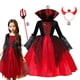 thumbnail image 4 of Vestido de novia fantasma para niñas, disfraz de vampiro, disfraz de Halloween para niños, vestido de fiesta de cumpleaños para niños, vestido de bruja de malla, disfraz de bruja mágica, 4 of 5