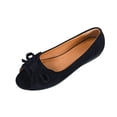 thumbnail image 2 of Viluyesy Womens Ballet Flats, Peep Toe Soft Sole Wedge Heeled Comfortable Casual Shallow Sandals Black US6, 2 of 9