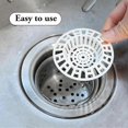 thumbnail image 2 of 2 Pcs Plastic Sink Strainer, White Drain Hair Catcher Hair Plug Hole Sink Filter for Kitchen Bathroom Bathtub Shower, 2 of 5