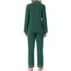 thumbnail image 3 of Conjunto de pijamas para mujer INSPIRE CHIC de manga larga, con botones, cuello de muesca, ropa de casa y pantalones con cordón y bolsillos M Verde Oscuro, 3 of 6
