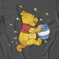 thumbnail image 3 of Disney Winnie The Pooh Honey Jar and Bees Graphic Men's T Shirt (Charcoal, S-XXXL), 3 of 4