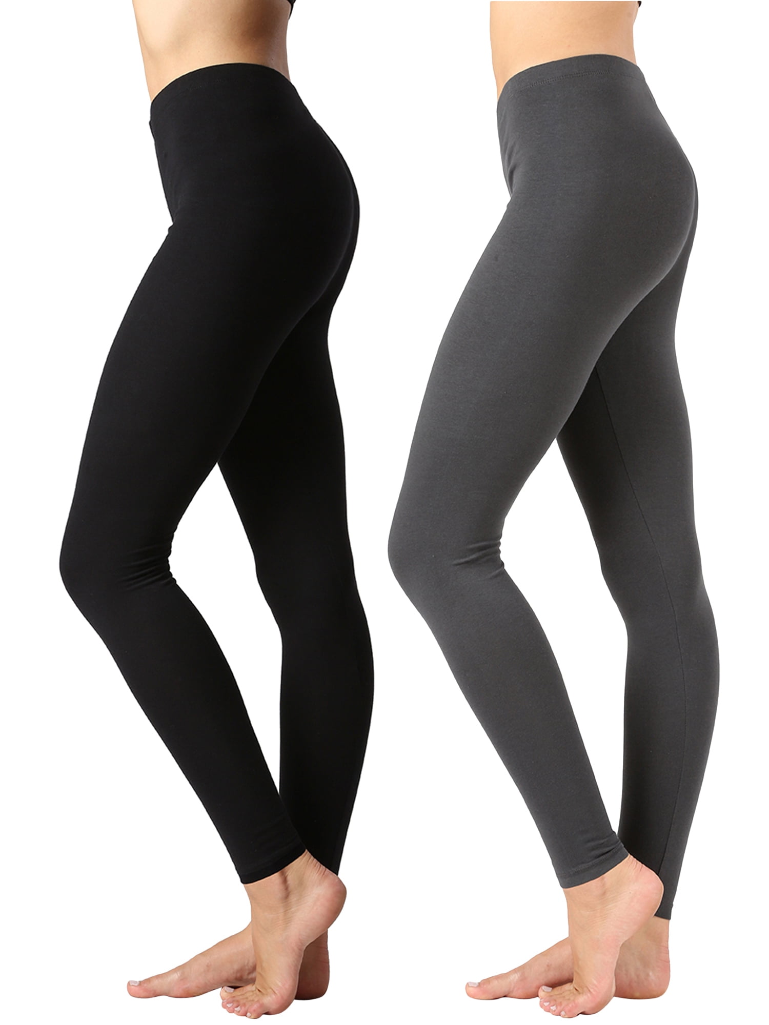 LEGGINGS Yoga Pants PREMIUM Cotton Spandex FULL LENGTH S M L XL Plus 1X 2X 3X 