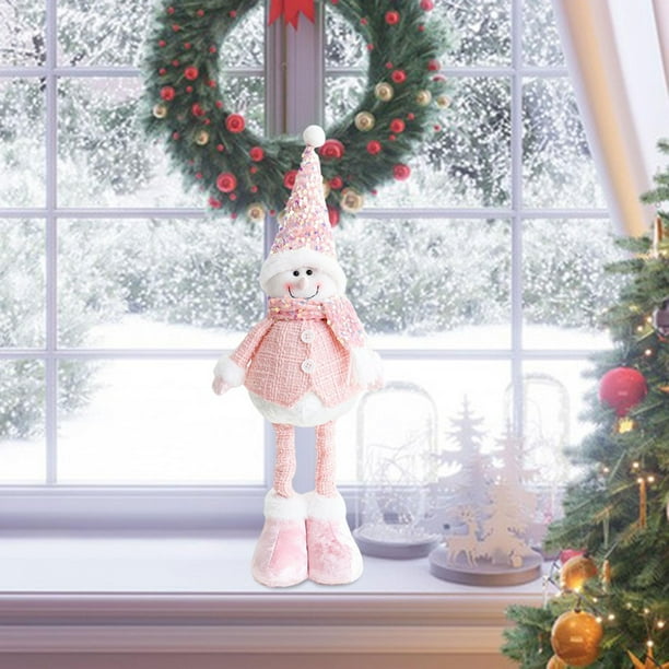 Muñeco de Peluche Navideño, Artículo de Colección, Adorable Adorno de Mesa, Figura Navideña de Peluche para Chimenea, Escritorio, Oficina O Sala de Es muñeco de nieve telescópico