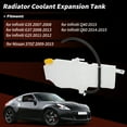 thumbnail image 2 of Unique Bargains Réservoir d'Expansion de Liquide de Refroidissement pour Infiniti G35 G37 2007-2008 Radiateur Réservoir de Récupération de Débordement de Liquide de Refroidissement pour Nissan 370Z 2009-2015 21710JK000, 2 of 7