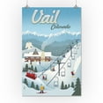 thumbnail image 2 of Vail, Colorado, Retro Ski Resort (16x24 Giclee Gallery Art Print, Vivid Textured Wall Decor), 2 of 3