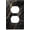 Black Gold Marble, variant on Baseball Duplex Outlet Cover Plate, Decorative Single-Gang Wall Plate | 1-Gang Electrical Faceplate Cover – Stylish Outlet Cover Accent for Living Rooms, Kitchens, Bedrooms, Hallways & Offices.