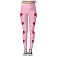 thumbnail image 4 of Women Valentine's Day Leggings Fashion Casual Print Slim Elastic Long Boot Workout Yoga Athletic Tights Legging, 4 of 5