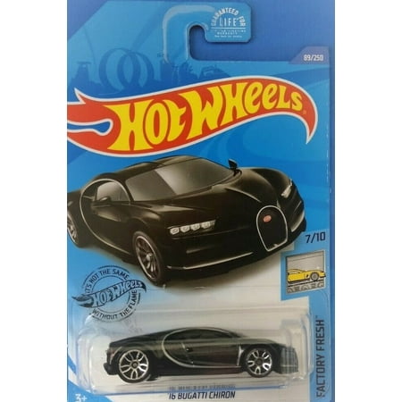 Hot Wheels '16 Bugatti Chiron 89/250 black 2020 7/10 Factory Fresh