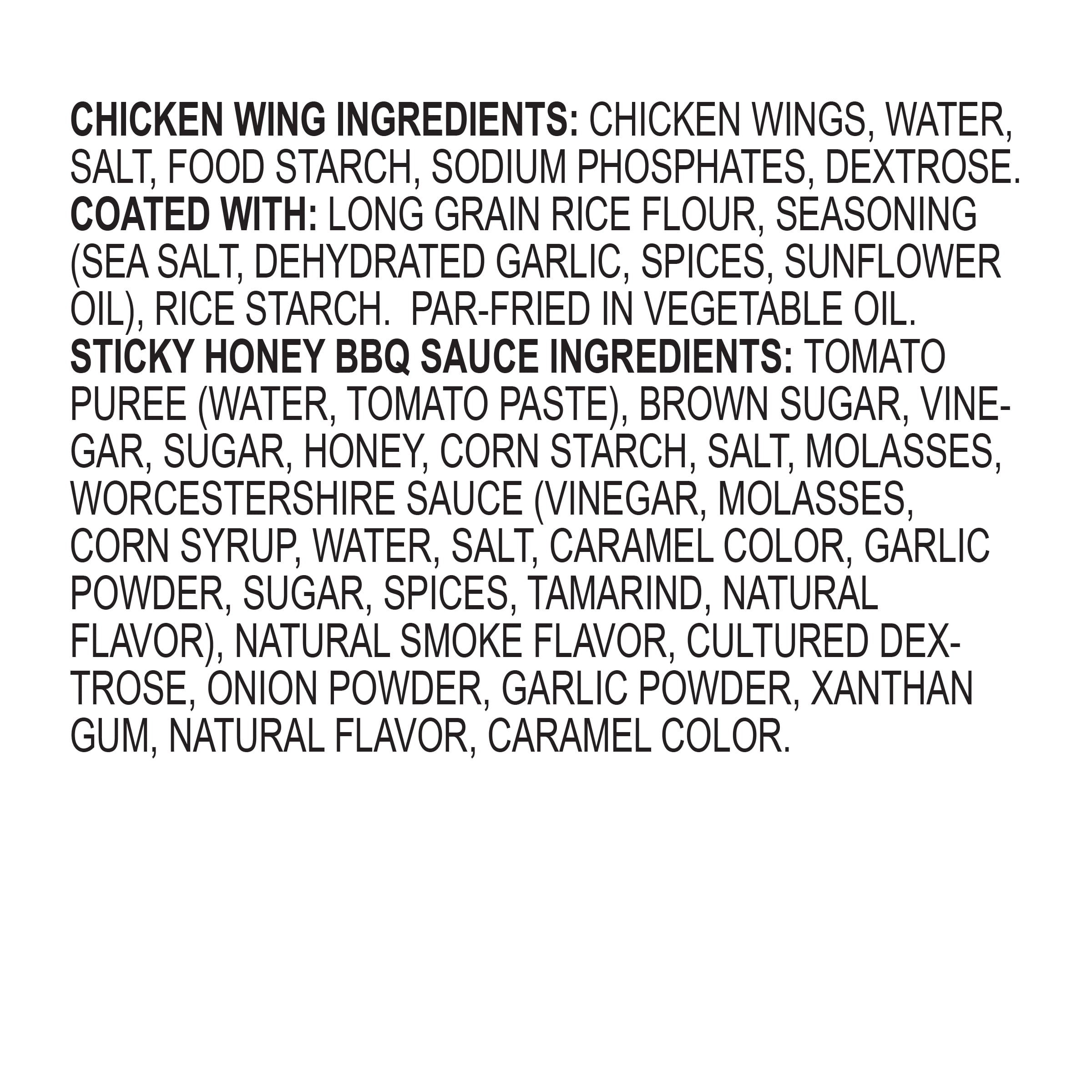 Kinder's Sticky Honey BBQ Frozen Chicken Wings, 19 oz Bag