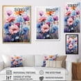 thumbnail image 4 of Designart "Cornflowers Representation Colorfuled Acrylic II" Floral Floater Framed Canvas Art Print, 4 of 7