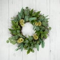 thumbnail image 4 of Northlight Eucalyptus and Olive Leaf Twig Spring Wreath, 24-Inch, 4 of 6
