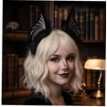 thumbnail image 3 of Hfppkn Plush Bat Ears Headband Gothic Wing Hair Hoop Accessories Black, 3 of 8