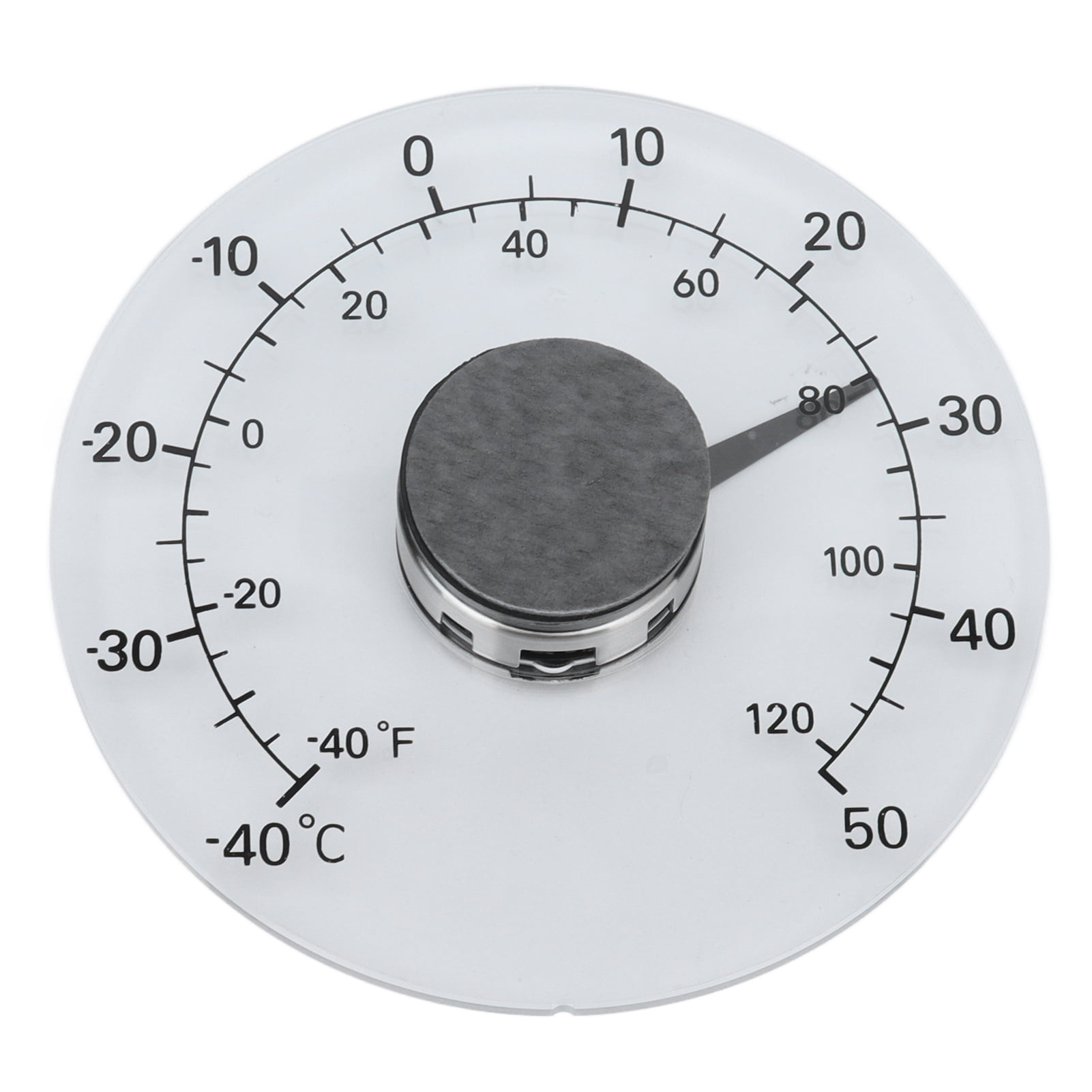 Temperature Meter, Waterproof Pointer Type Adhesive Transparent Window  -40-50 degrees Celsius  Range  for Home for Farm