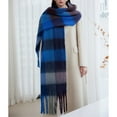 thumbnail image 5 of Horkkom Winter Scarf for Women Knitted Warm Long Scarves Soft Striped Printed Winter Scarf for Cold Weather, 5 of 8