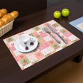 thumbnail image 2 of Placemat, Pioneer Flower Floral Print Pattern Place Mats Table Mat Set Of 2, PVC Washable Placemats for Party Kitchen Dining Decoration, 18x12 Inch, Fade Resistant, 2 of 6