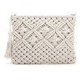 thumbnail image 1 of Bolso de mano de paja, bolso de sobre de paja para mujer, bolso de playa de verano, bolso de mano de playa, blanco Feliz Sencillez, 1 of 5