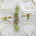 thumbnail image 4 of VeZee's Antique Floral Collection VALUE-PACK of 7.5" & 10" White with Gold Floral Disposable Plastic Plates For Weddings, & All Celebration: 40 Count, 4 of 4