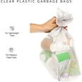 Netko Clear Plastic Garbage Bags 15 Gallon Waste Basket Kitchen Home
