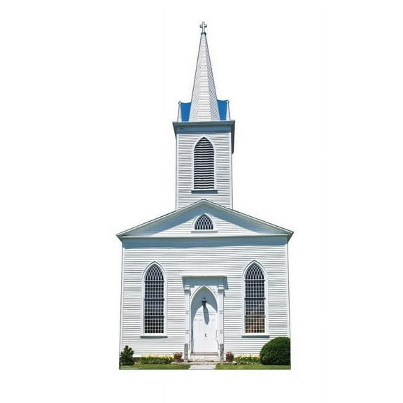 88 x 45 in. Church with Steeple Cardboard Cutout