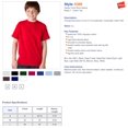 thumbnail image 3 of Hanes Beefy-T Boy`s T-Shirt, M, White, 3 of 3