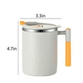 thumbnail image 3 of Uutvmp Stainless Steel Mug with Lid and Handle, 450ML Reusable Double Layer Insulated Thermal Mug for Home Office and Travel Coffee Mug Breakfast Cups, 3 of 7
