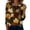 13-Orange, variant on Womens Tops 3/4 Sleeve,Plus Size Fall Shirts for Women Casual Floral Printed Three Quarter Tunic top Loose Fit XL