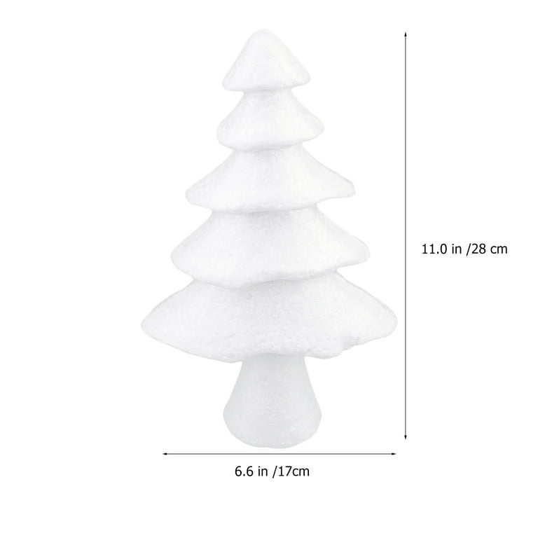  2 Pcs Foam Christmas Tree Christmas Tree Foam Shape Christmas  Tree Foam Model Xmas Trees Hanging Ornaments Polystyrene Foam Desk Topper  DIY Foam Child Accessories Halloween White