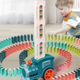 thumbnail image 1 of 60Pcs Domino Train, Building Blocks Toys for Kids Ages 3-12, Domino Rally Electric Train Set with Family, Automatic Domino Train Set Kids Toy with Light and Sound Construction, 1 of 10