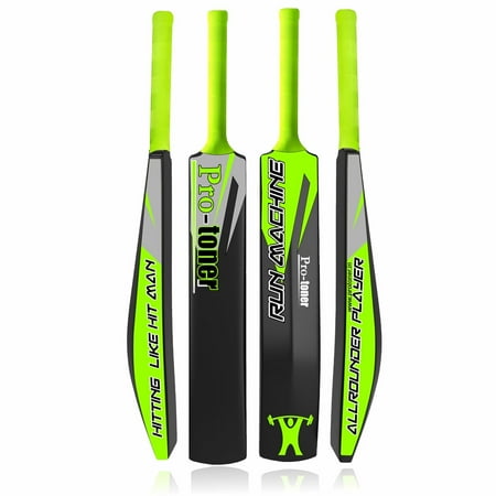 Protoner Runmachine Plastic Tennis Cricket Full Size Bat For All Age Group , Black