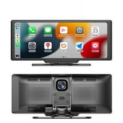 VIGORTHRIVE Potable 10" Wireless Carplay Car Stereo Built-in DVR Factory Built-in Camera  touch screen Monitor mirrorlink
