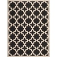 thumbnail image 1 of Safavieh Courtyard Polypropylene Medium Rectangle Rug CY6913-266-5 in Black and Beige, 1 of 4