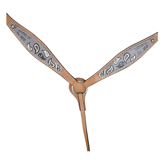 HILASON Western Horse Leather Breast Collar Set Tan