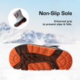 thumbnail image 5 of DREAM PAIRS Kids Snow Boots Boys & Girls Winter Waterproof Mid-Calf Outdoor Warm Shoes Black/Grey/Orange Camo Size 3, 5 of 6