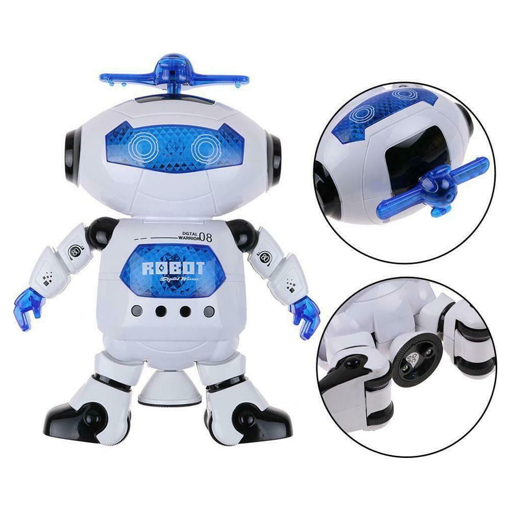 Interactive Dancing Robot Toy with Flashing Lights and Music