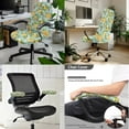 thumbnail image 2 of FKELYI Office Chair Slipcover Armchair Cover with 2 Piece Armrest Covers Floral Lemon Strawberry Print Breathable Swivel Boss Chair Protector, Large, 2 of 6