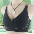 thumbnail image 4 of NIEWTR Bralettes for Women With Support Plus Size Front Closure Full Coverage No Underwire Comfort Wireless Push up Bras with Back Support Lace Sleeping Everyday Bras(Black,2XL), 4 of 7