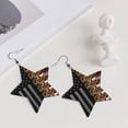 thumbnail image 5 of Leather Star Hook Earrings America Maryland Flag Print Earring Dangle Drop Earring For Women, 5 of 6