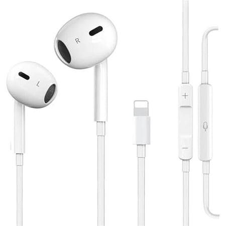Wired Headphones for iPhone Earbuds Built-in Microphone & Volume Control Nosie Reduction Headsets Compatible with iPhone 14/Pro/Max/Plus/13/12/11/XR/XS/X/8/7/SE, Support All iOS Syste,Plug and Play