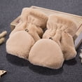 thumbnail image 2 of Gloves for Women Men Women Little Ones Gloves Warm Soft Cute Cat Plush Convertible Top Winter Fingerless Thick Mittens for Teen Skin Care Gloves Khaki One Size, 2 of 4