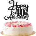thumbnail image 1 of Decoración para tartas KELTORA Black Glitter, feliz 40 aniversario, 1 of 9