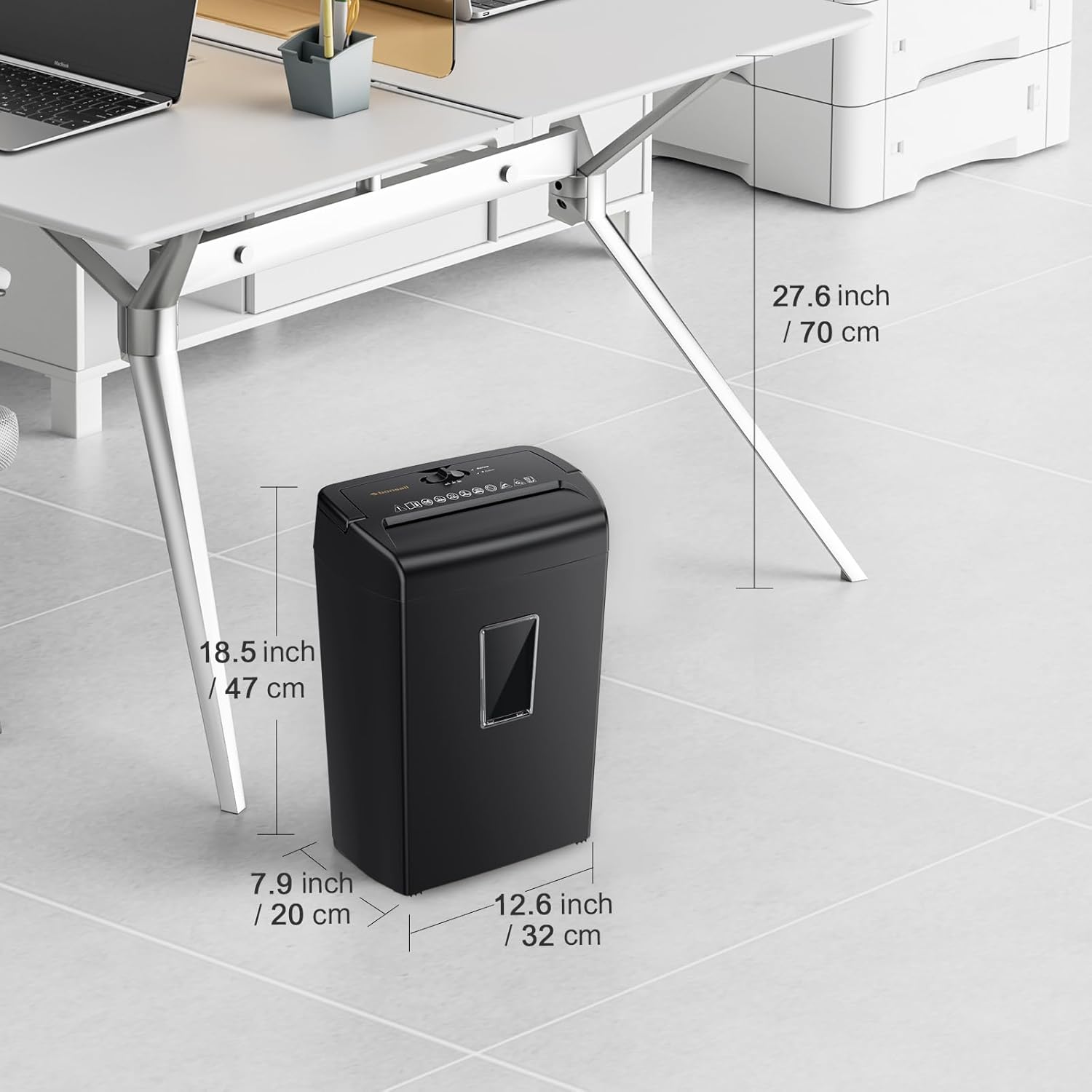 10-Sheet Cross Cut Paper Shredder, 5.5 Gal Home Office Heavy Duty Shredder for Credit Card, Staple, Clip with Transparent Window(C209-D)