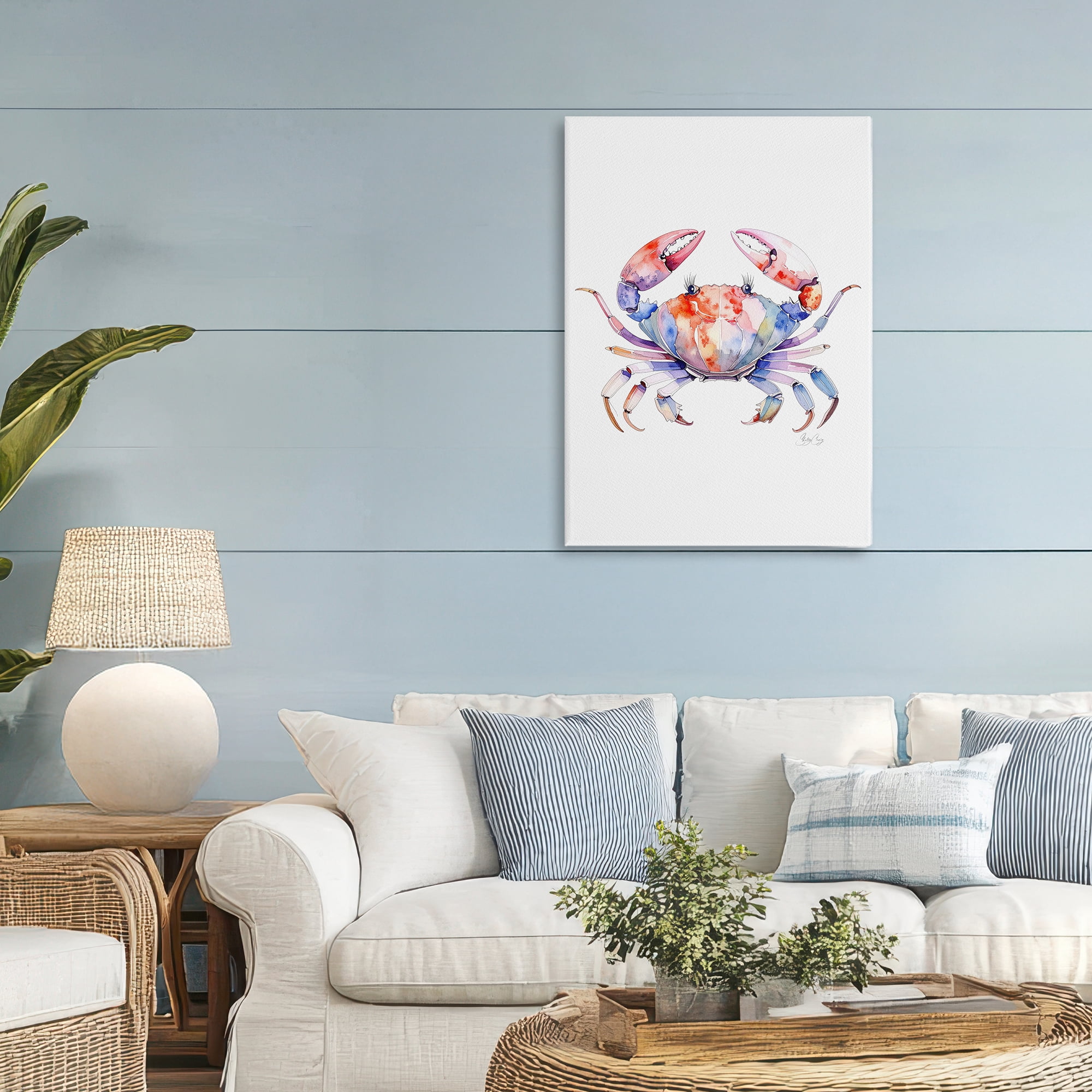 Stupell Industries Tide Dancer Crab Canvas Wall Art, design by Shelly Craig