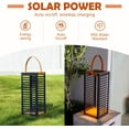 thumbnail image 3 of GRAND PATIO Solar Powered LED Lantern, Outdoor Water-Resistant Steel Lantern with Handle, Decor for Patio, Yard, Porch, Large, 3 of 6
