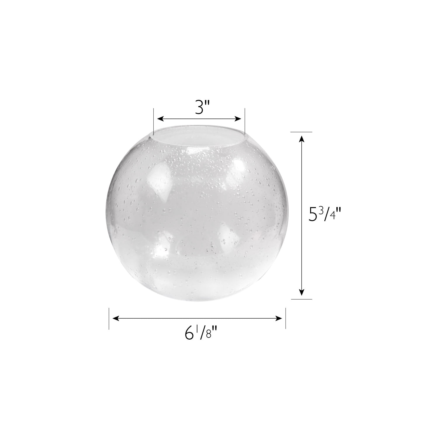 6 Inch Seedy Glass Globe Replacement Light Shade, Gracelyn Collection, Clear – Design House, 924084