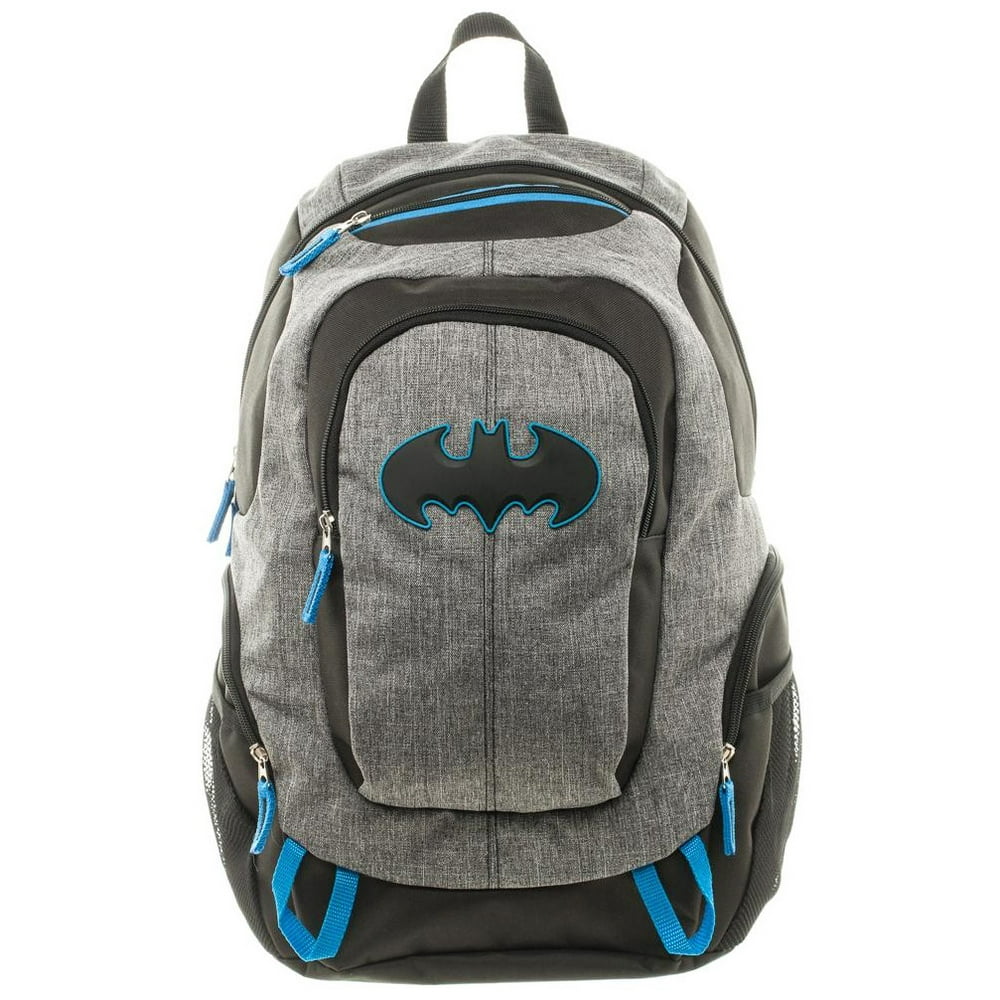 Bioworld DC Comics Batman Backpack Dark Knight Gray/Black/Blue Heavy