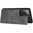 thumbnail image 3 of Galaxy Note 20 Wallet Case with Card Holder, Luxury PU Leather Kickstand Card Slots,Double Magnetic Clasp and Flip Wrist Strap Multi-Function Case for Samsung Galaxy Note 20 6.7",Gray, 3 of 14