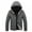 Gray, variant on IROINNID Men's Long Sleeve Puffer Short Hooded Coat Solid Color Leisure Sports Fleece Jacket Detachable Hood Pocket Tops Cotton Coat Windproof And Cold Warm Padded Jacket
