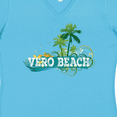 thumbnail image 4 of Inktastic Vero Beach Florida Vacation Women's V-Neck T-Shirt, 4 of 5