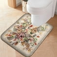 thumbnail image 7 of Coolnut Floral Pattern Bathroom Rug - 16" x24" Ultra Soft Non Slip Bath Mat Absorbent Plush Shaggy Bath Rugs for Tub, Shower, Bath Room, Machine Wash Home Decor Gifts, 7 of 7